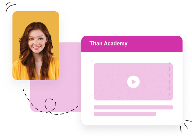 smiling woman with Titan Academy Screen