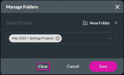 Clear option