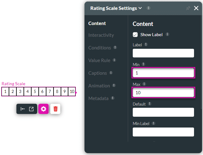 Rating scale