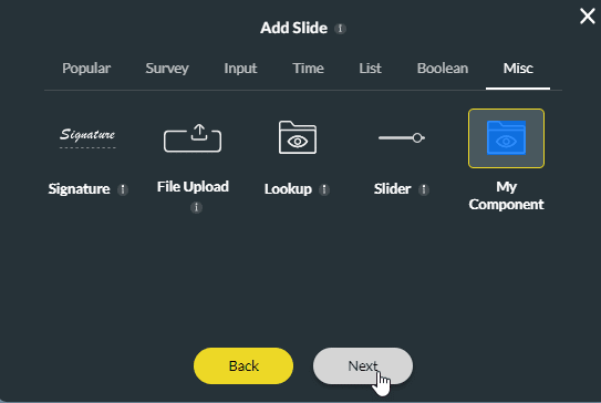 My Component Option