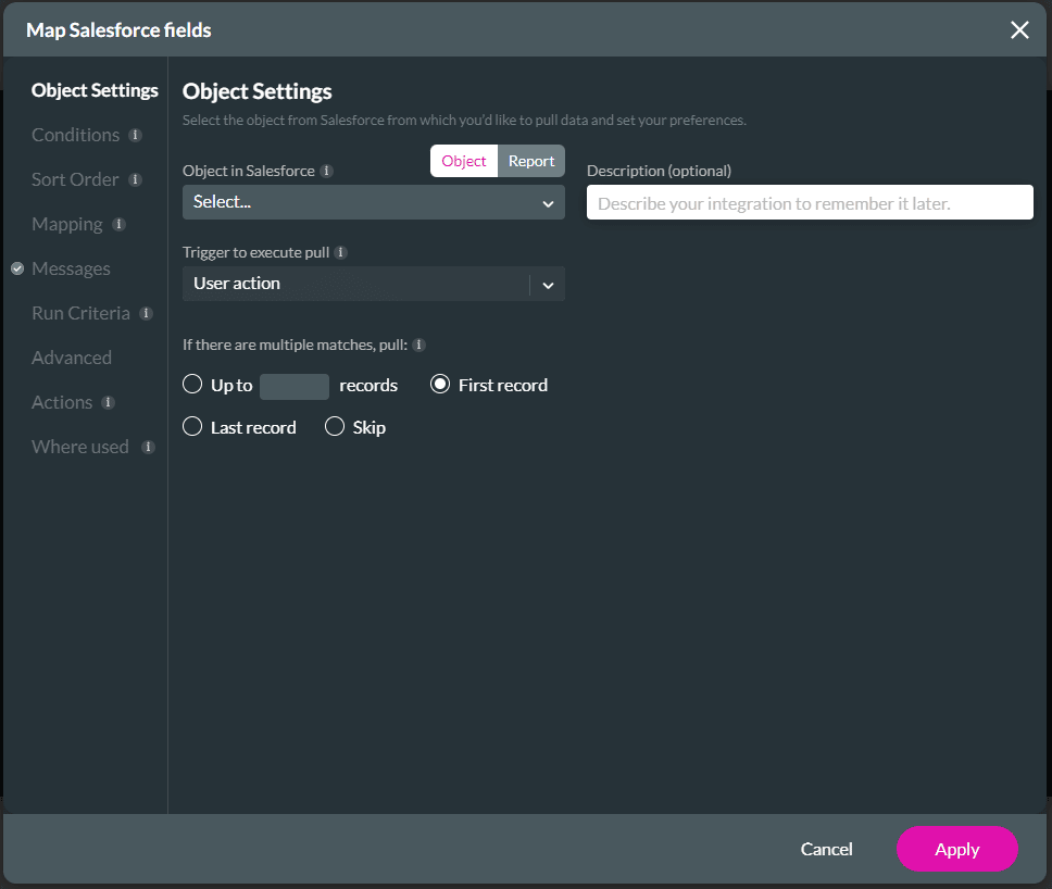 Map Salesforce Fields