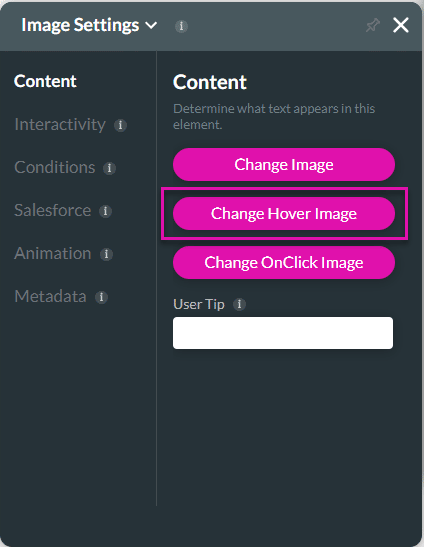 Change Hover Image option