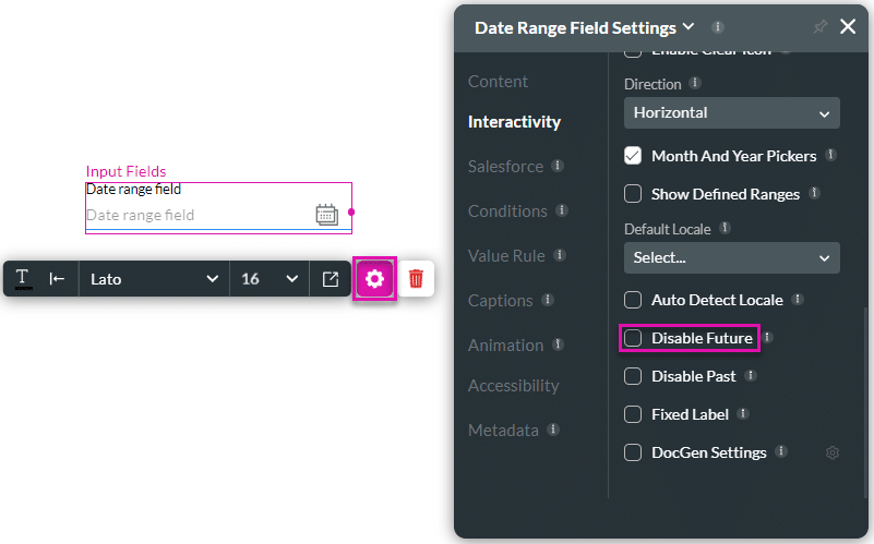 Disable Future checkbox unchecked