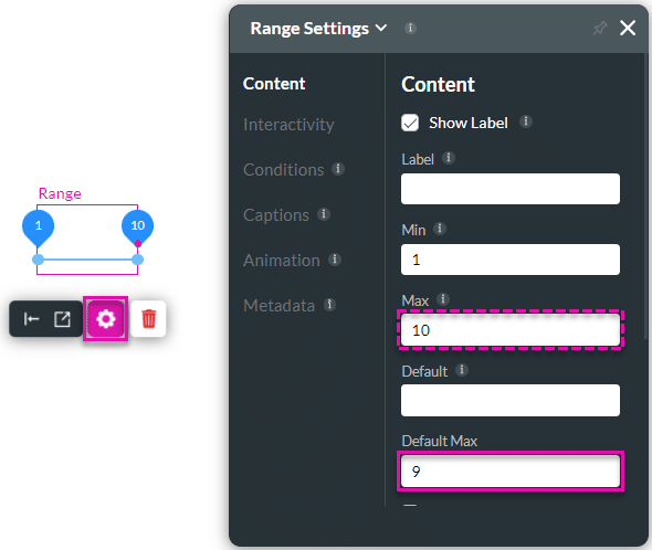 Default Max field