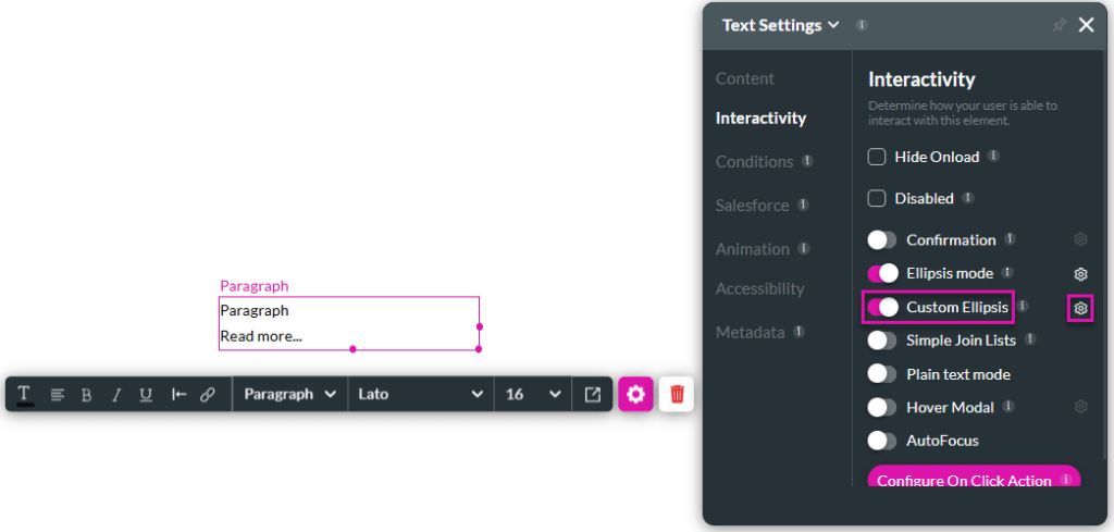 Custom Ellipsis mode