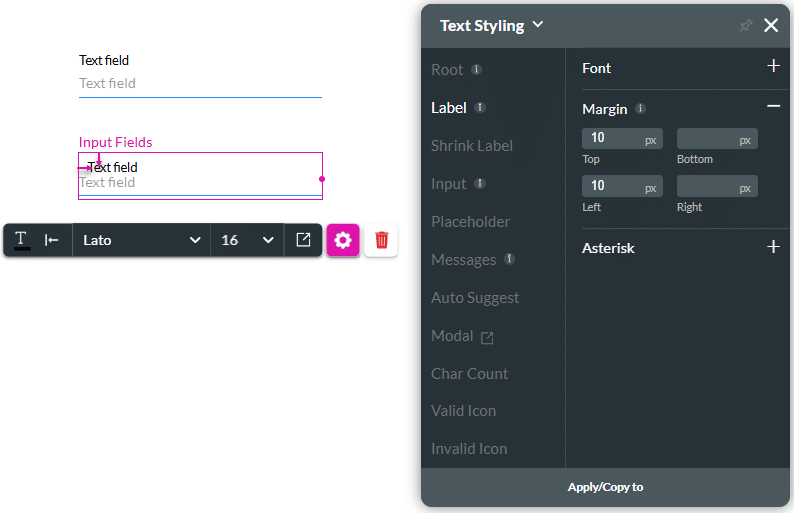 Margin changes