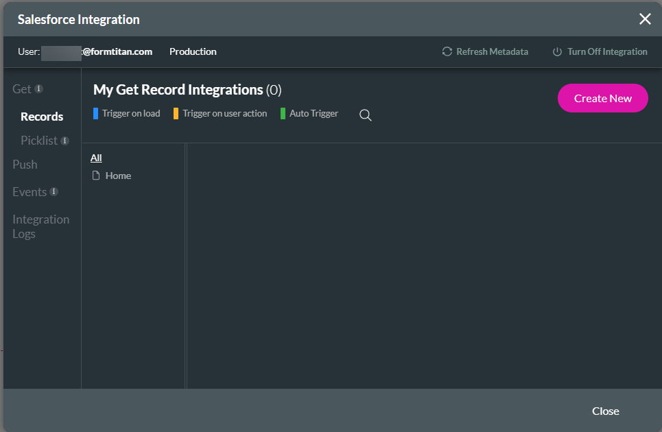 Get > Records option