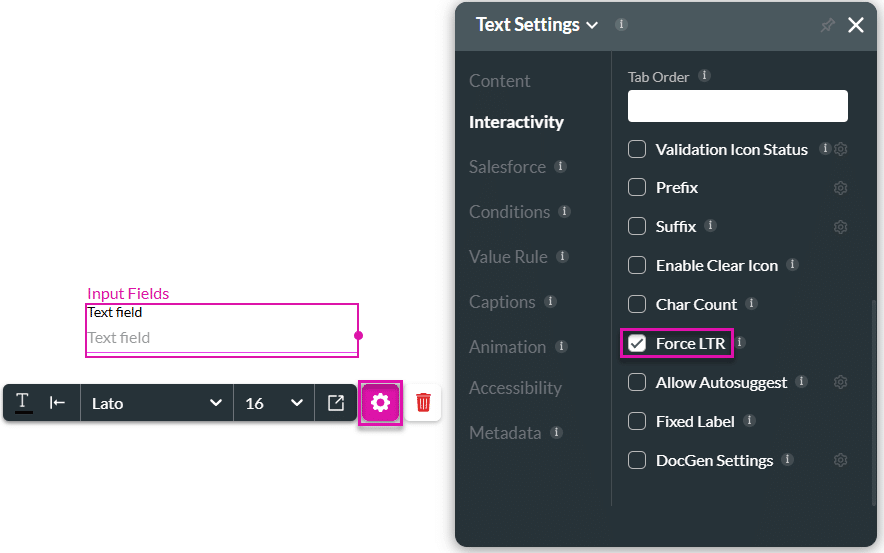 Force LTR option