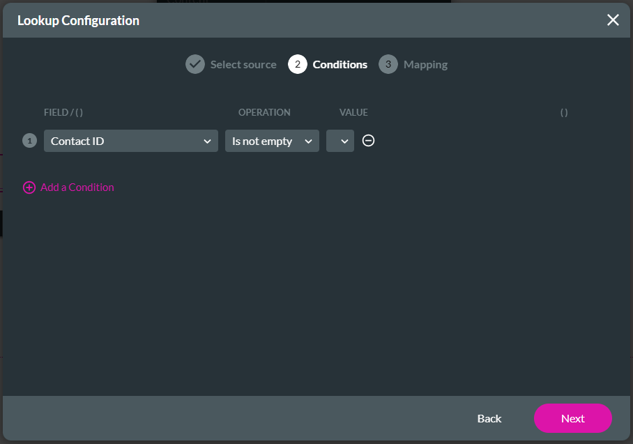 Set condition