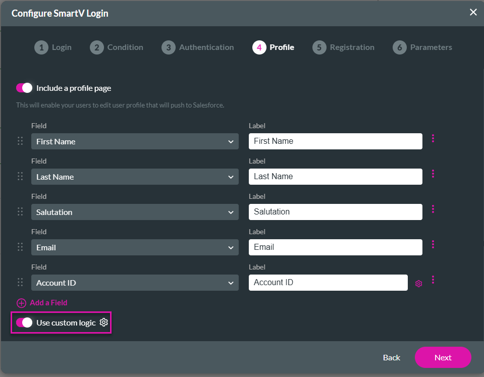 Configure SmartV Profile