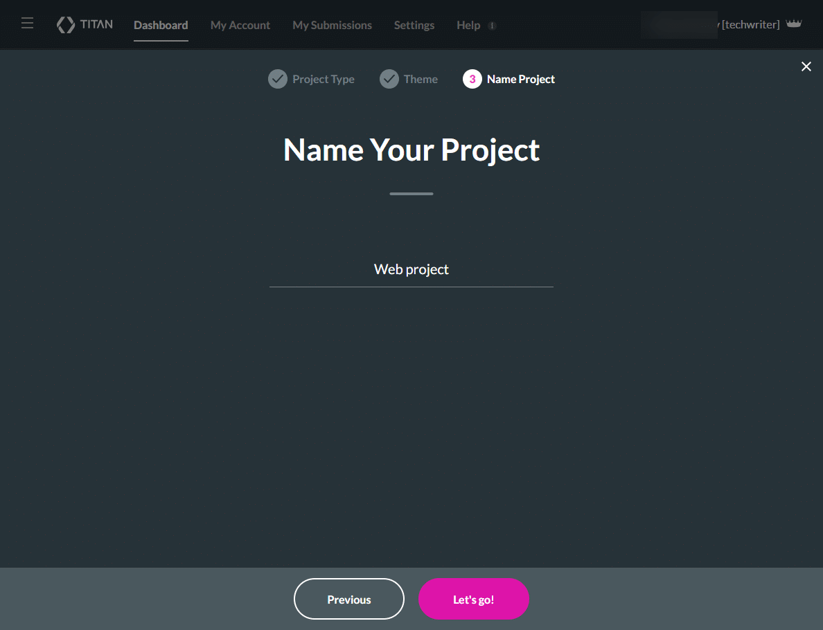 Name your project