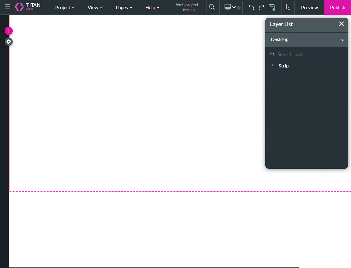Titan Web canvas