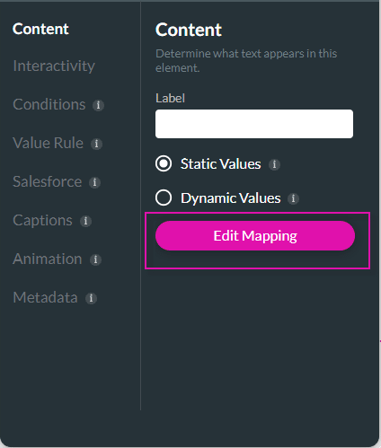 Edit Mapping option