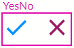 Yes/No option example screen