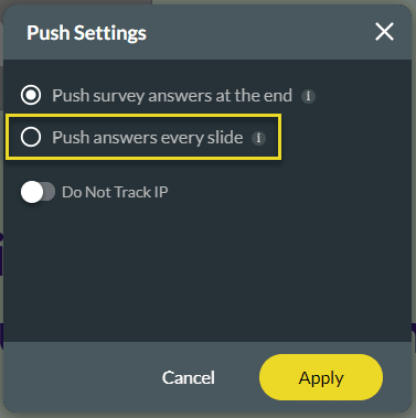 Push Answers Every Slide