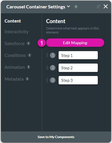 Content settings screen