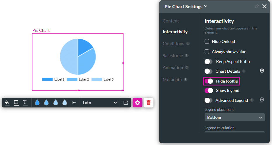 Hide tooltip toggle switch enabled