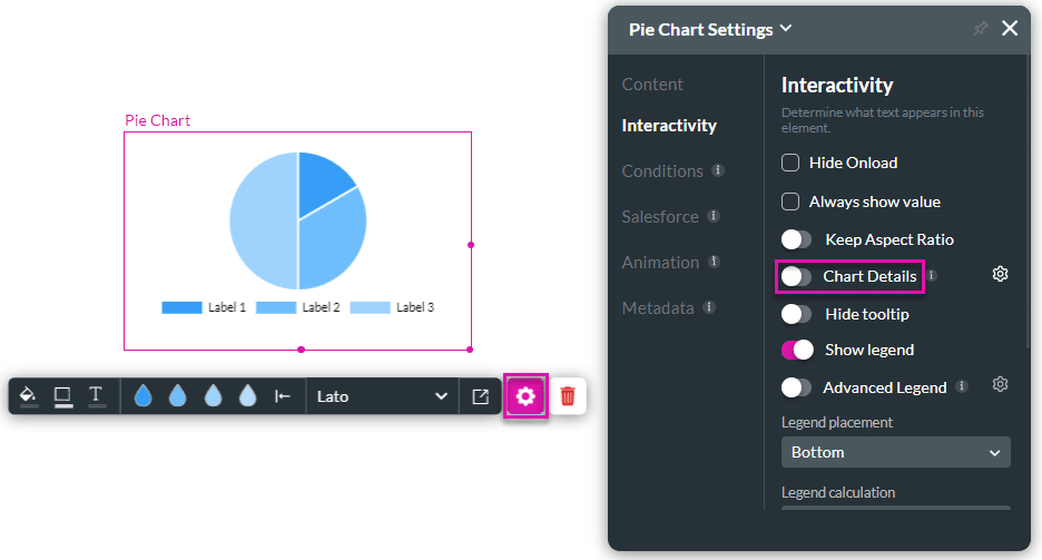 Chart Details toggle switch disabled