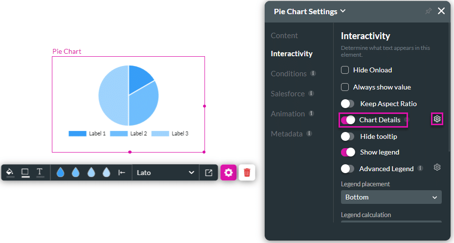 Chart Details toggle switch enabled