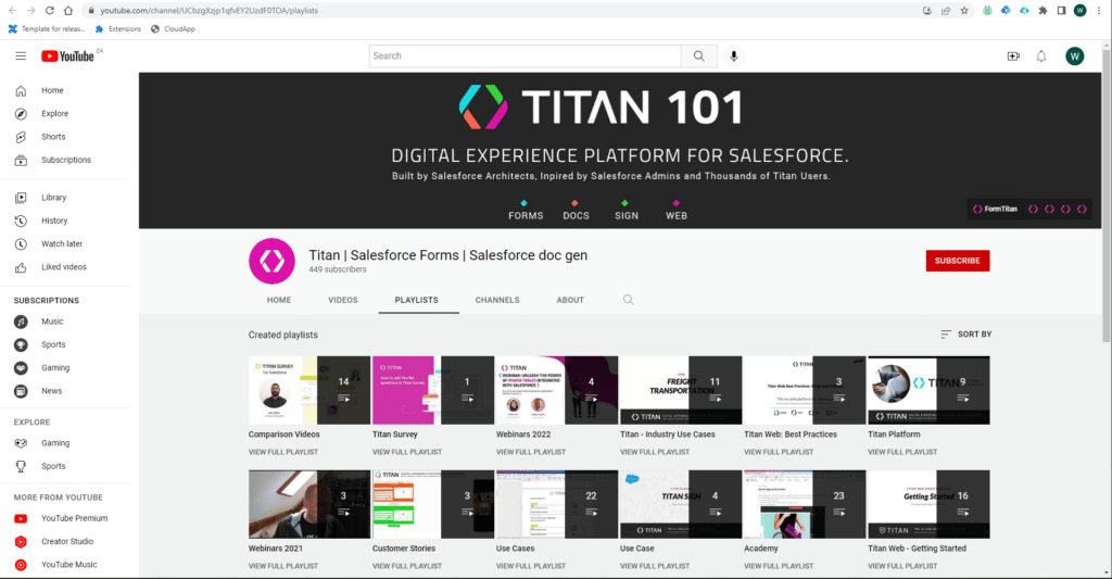 Titan 101 screen