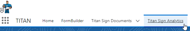 Titan Sign Analytics Tab