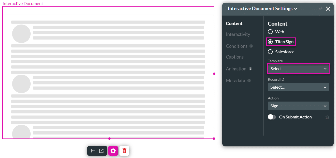 Titan Sign radio button