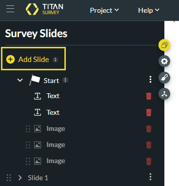 Add Slide option