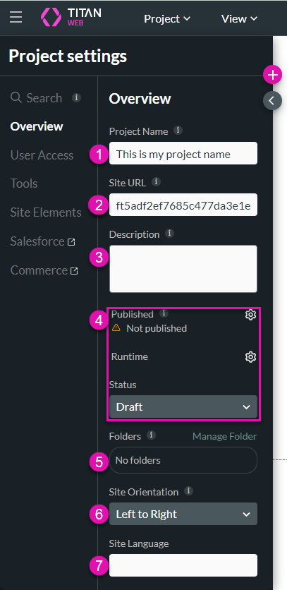 Project Setting Overview