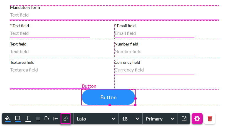 On Click Action icon