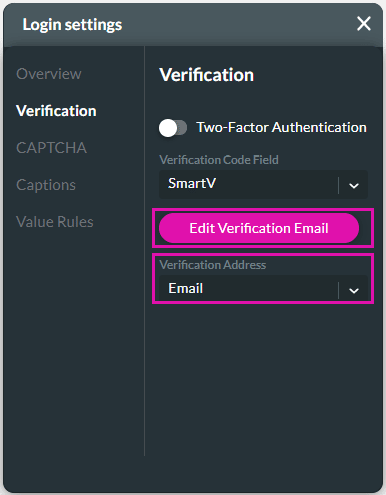 Edit Verification Email