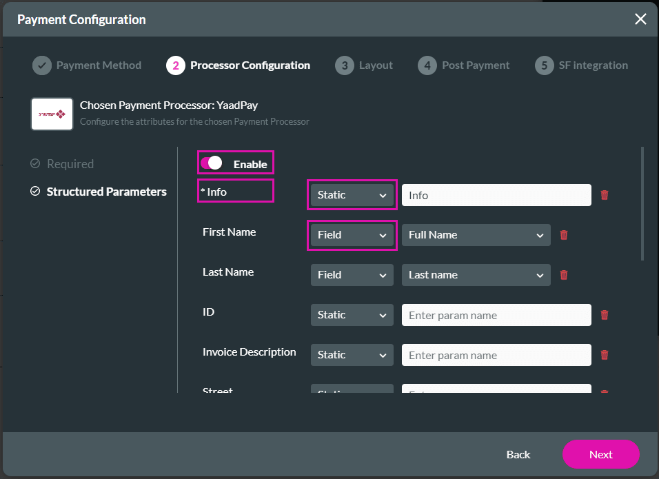 Structured Parameters