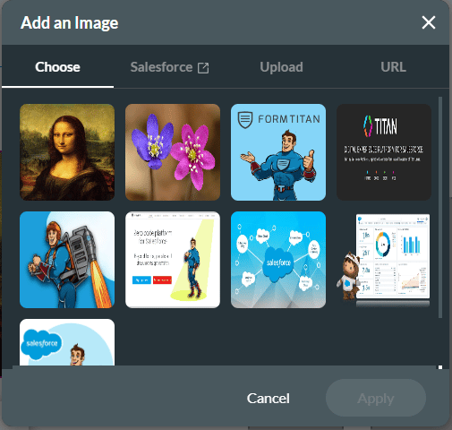 Add an  Image screen