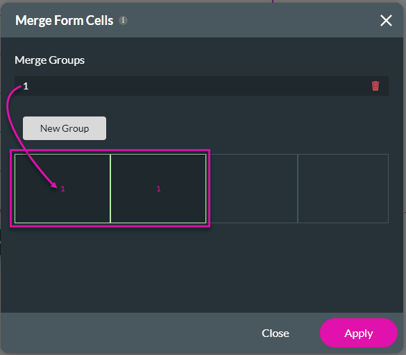 Merge cells