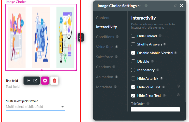 Disable Mobile Vertical checkbox enabled