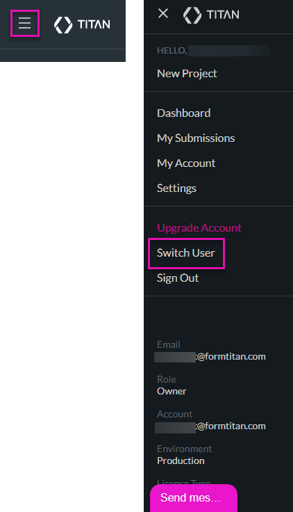 Switch User option