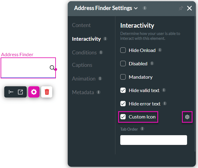 Custom Icon option
