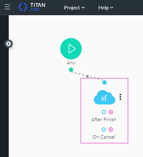 Salesforce Action on canvas