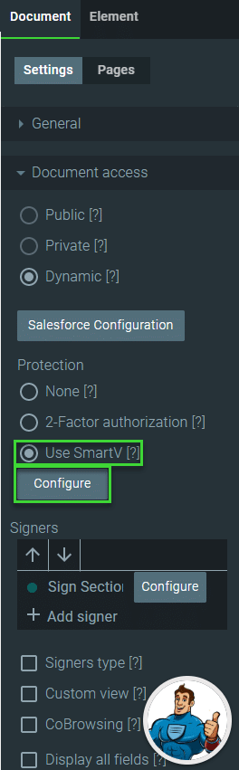 Use SmartV option