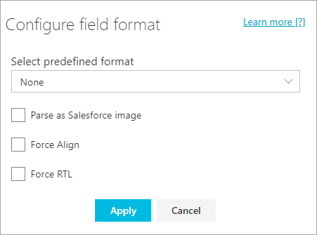Configure field format for Salesforce Doc Gen