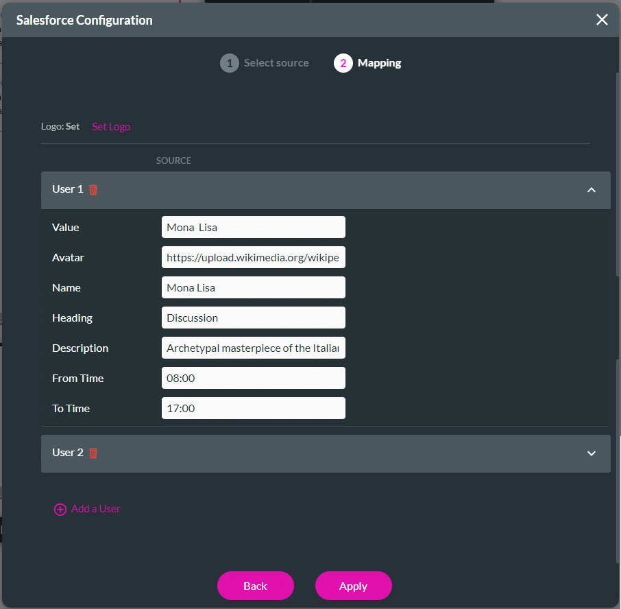 Scheduler Configuration - Mapping