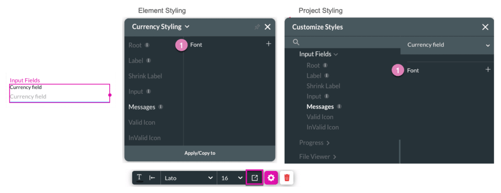 Messages Styling Options