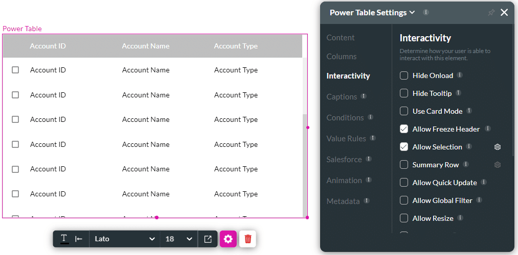 Disallow select all