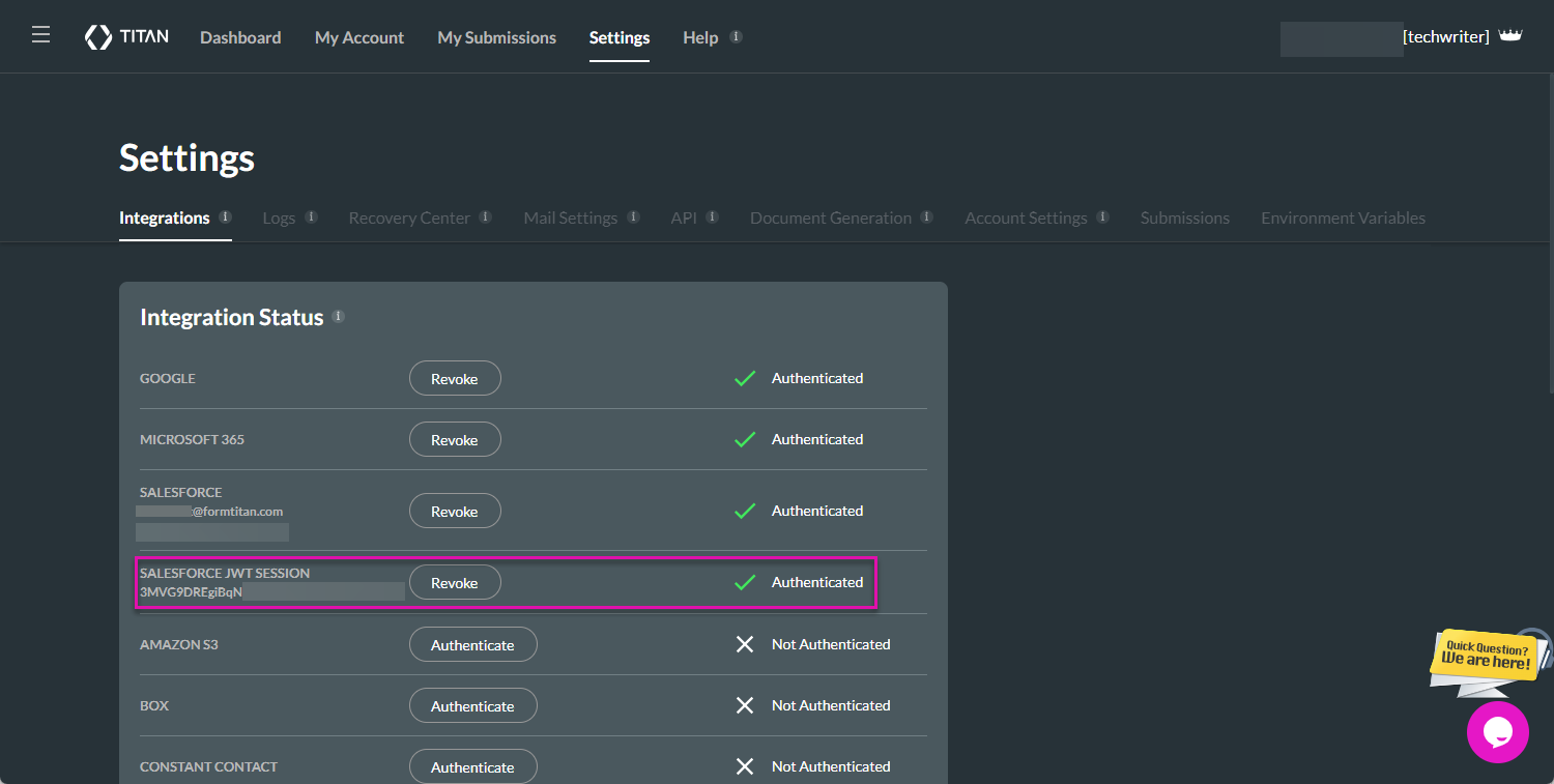 Salesforce JWT authenticated