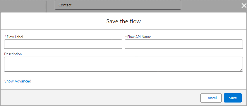 Save the flow screen