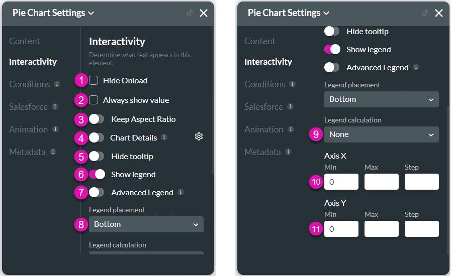 Interactivity option screen