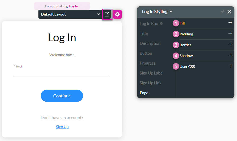 Page option
