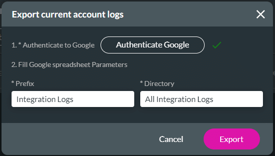 Prefix and Directory fields