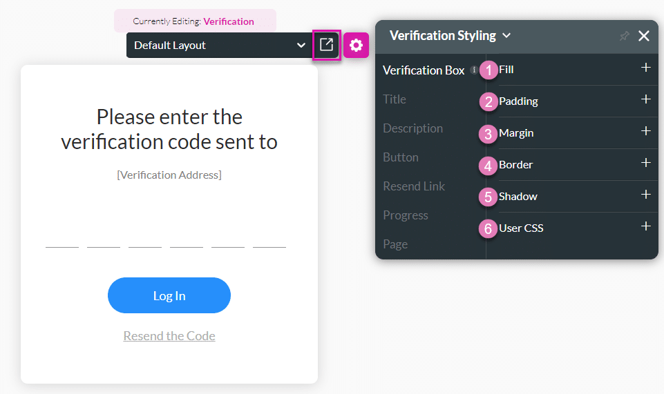 Verification Box option
