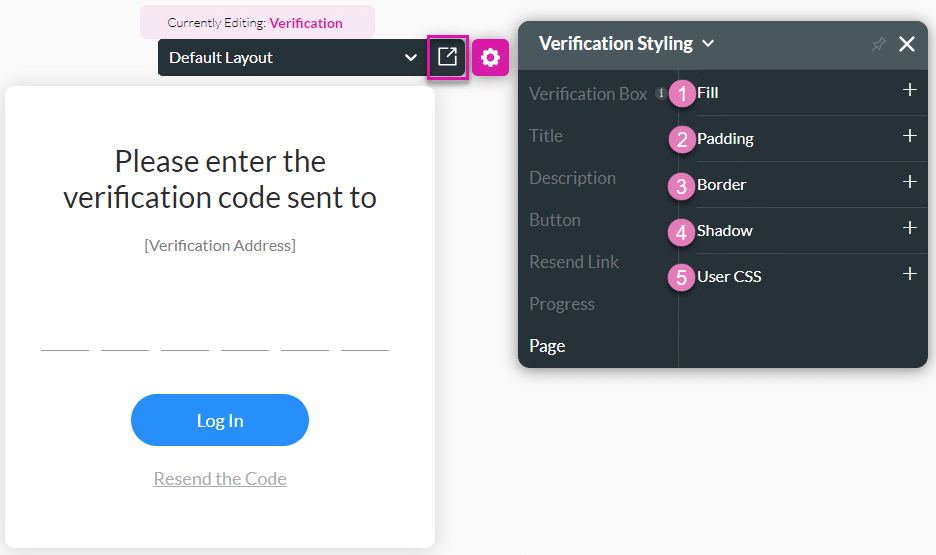 Page option
