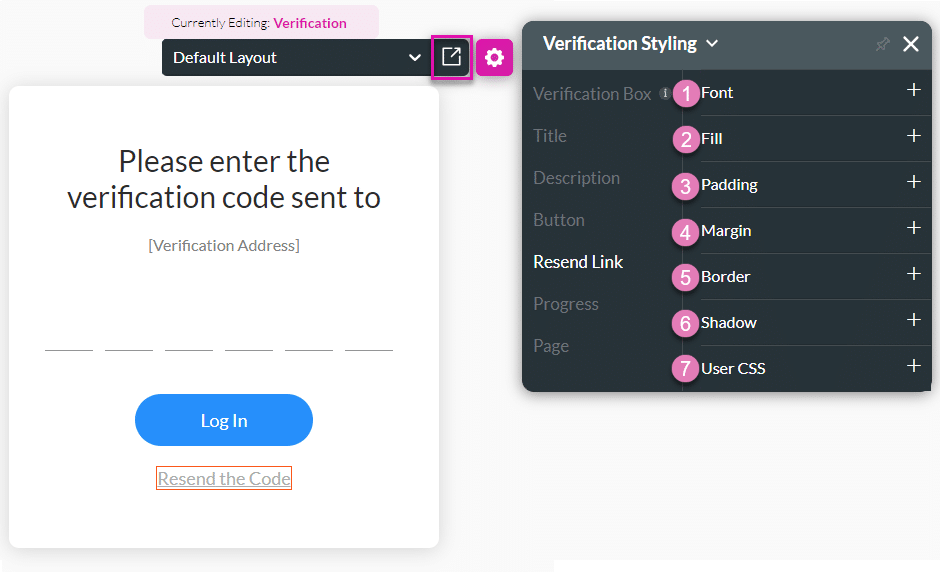 Resend Link option